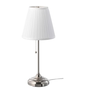 Abajur, Nikel Kaplama-Beyaz, 55 cm