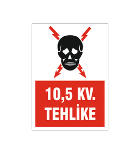 34,5 Kv. Teklike, isg uyarı levhası