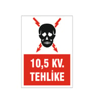 34,5 Kv. Teklike, isg uyarı levhası
