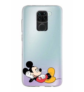 Xiaomi Redmi Note 9 Uyumlu Kapak Mickey Mouse Tasarımlı Şeffaf Silikon Kılıf