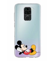 Xiaomi Redmi Note 9 Uyumlu Kapak Mickey Mouse Tasarımlı Şeffaf Silikon Kılıf
