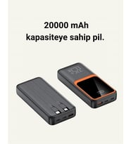 Taşınabilir Şarj Cihazı 20000 mAh 22.5W Hızlı Şarj + Dijital Ekran + Kablo Dahil