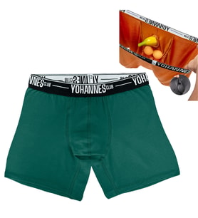 Yohannes Club, Erkek Özel Anatomik Pamuklu Boxer, Renk Seçenekli, Tekli Paket (Yeşil)
