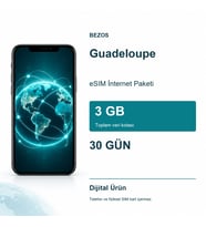 Guadeloupe eSIM İnternet Paketi 3 GB 30 Gün