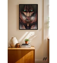 Attack on Titan Titan Formu Poster, Siyah Çerçeveli Duvar Tablosu - Anime Severlere