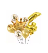 Gold 4 Yaş Kral Tacı Folyo Balon Set