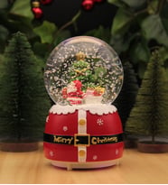 Yılbaşı Kar Küresi Noel Işıklı ve Müzikli Christmas Noel Babalı Kemerli (Model 2)