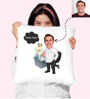 Eczacı Karikatürlü Kişiye Özel Yastık