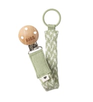 Bibs Paci Braid Emzik Askısı - Sage / Ivory