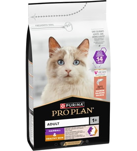 Hairball & Healthy Skin 1+ Yetişkin Kediler İçin Tam Kuru Kedi Maması, Zengin Somon İçeriği 1,5 kg