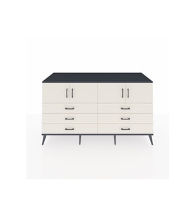 Kronos Konsol 2 Raflı 6 Çekmeceli 4 Kapaklı 176x59x99 Antrasit-Aytaşı