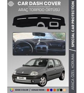 RENAULT CLIO 2 AIRBAGSIZ (2001-2012) Torpido Örtüsü Ön Göğüs Koruma Torpido Koruma Araca Özel