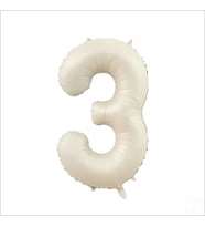 3 Yaş Rakam Krem Folyo Balon - 76 cm