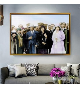 Altın Çerçeveli dekoratif tablo l1127 (Gold)