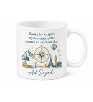Seyahat Sever İçin Kişiye Özel İsimli Baskılı Kupa Bardak Gezi Hediyesi
