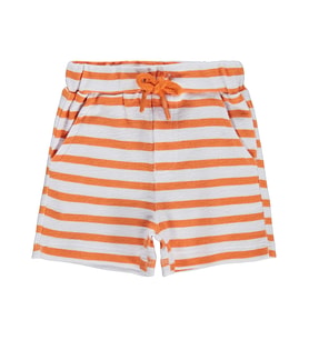 Civil Baby Çizgili 6-18 Ay Şort - Turuncu