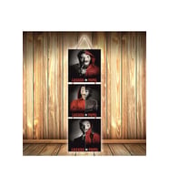 La Casa De Papel Tasarımlı Üçlü Retro Ahşap Poster Ü321