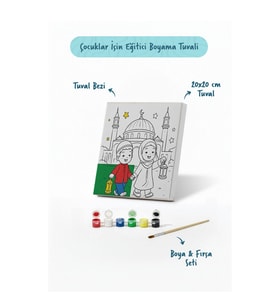 Ramazan Eğitici Boyama Seti Camii Önünde Fenerli Çocuklar (Şövalesiz)