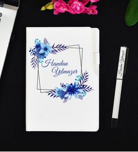 Arkadaşa Hediye Kişiye Özel Defter ve Roller Kalem Hediye Seti