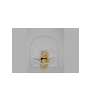 Peluş Ayıcıklı Bere (Beyaz)