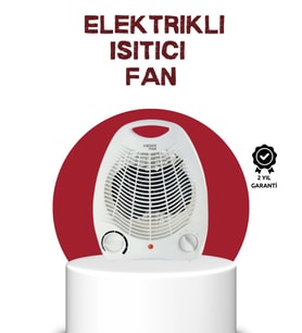 2000w Taşınabilir Elektrikli Fanlı Isıtıcı – Hızlı Isınma, Kompakt Boy
