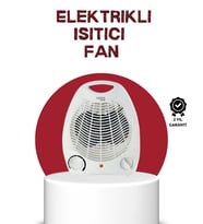 2000w Taşınabilir Elektrikli Fanlı Isıtıcı – Hızlı Isınma, Kompakt Boy