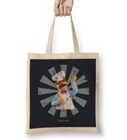 Swedish Chef Retro Japanese Muppets Bez Çanta Uzun Saplı