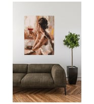 ÖZEL ÇİZİM KANVAS TABLO YAĞLIBOYA ŞARAP EV DUVAR SALON OFİS HEDİYELİK DEKARASYON SÜSÜ ÖLÇÜ SEÇİNİZ (Siyah)