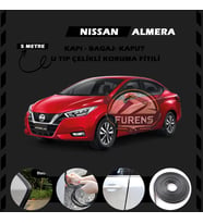Nissan Almera Oto Araç Kapı Koruma Fitili 5metre Parlak Siyah Renk