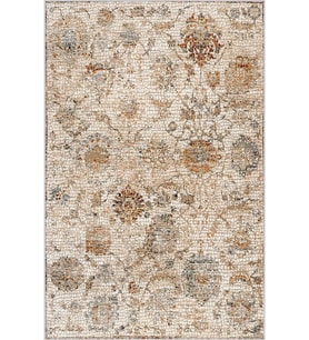 Eliana Home Baskılı, Yıkanabilir Kaymaz Taban Salon Halısı LNA0794 100x150 cm (Bej)