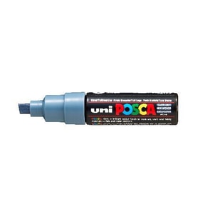 Uni Posca PC-8K Boyama Markörü 8 mm Kesik Uç KURŞUN GRİ 