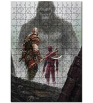 Cakapuzzle Savaş Tanrısı Kratos Kral Kong Gözüpek  Puzzle Yapboz MDF (Ahşap) (120 Parça)