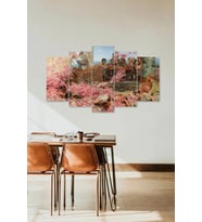 Çiçekler ve İnsanlar 5 Parçalı Mdf Tablo 60 x 100