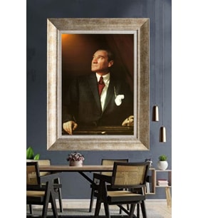 Gümüş Çerçeveli Atatürk Tablo ds267