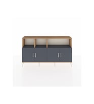 Arges Konsol 6 Raflı 4 Kapaklı 176x30x99 Çam-Antrasit