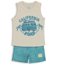 Civil Baby California Road Baskılı 6-18 Ay Takım - Kırmızı