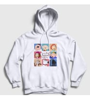 Presmono Unisex Beyaz Poster Family Guy Kapüşonlu Sweatshirt 300883tt