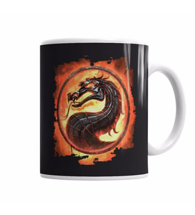 Camiseta Scorpion Mortal Kombat Dragao Kupa Bardak Porselen