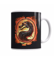 Camiseta Scorpion Mortal Kombat Dragao Kupa Bardak Porselen