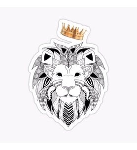 Renkli Aslan Araba Oto Sticker Yapıştırma Etiket 17CM R7