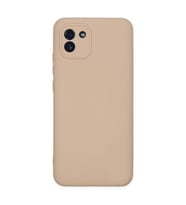 Samsung Galaxy A03 Kılıf Nano İçi Kadife Silikon - Pudra