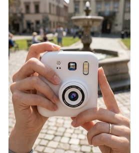 Çocuk Dijital Baskılı Kamera 5 Kalem 4 Rulo Kağıt Hediyeli Eğlenceli Fotoğraf Makinesi