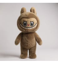 Mini Tavşan Kostümlü Labubu Peluş Oyuncak (Kahverengi)