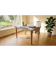 İskandinav Tarzı Modern Çalışma ve Yemek Masası - 90x70 cm Ahşap Ayahlı 1.Sınıf Beyaz Mdf (Parlak Beyaz)