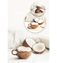 El Yapımı Coconut Kupa 350 ml Estetik Kahve Fincanı