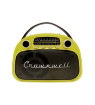 Crownwell Taşınabilir Bluetooth Retro Radyo Arizona Serisi Limon Sarısı(Neon Yeşil) (Limon Sarisi)
