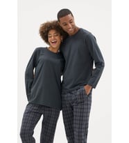 Sevgililer Günü Valentine's Day Yeni Sezon Konsept Kadın Erkek 2 li Pijama Takımı Çiftlere Özel (Siyah)