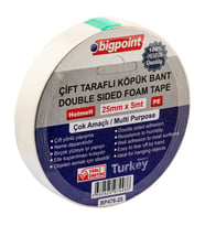 Bigpoint Çift Taraflı Köpük Bant 25mmx5m