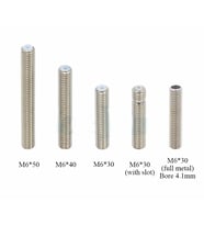 3D Yazıcı Paslanmaz Çelik Boğaz Teflon Tüplü M6x30Mm 1 Adet  (rf125) (Metal)
