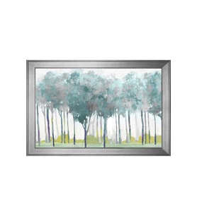 Soyut Şekiller Motifli Kanvas Tablo 80 x 110 cm Silver Çerçeve